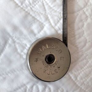 * Walsco 6Ft Tape Measure Push Button Retractable Series R-12 1940's Vintage